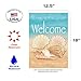Toland Home Garden 117073 Welcome Shells Summer Flag 12x18 Inch Double Sided Summer Garden Flag for Outdoor House Beach Flag Yard Decoration