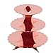 3- Tier Rose Gold Cardboard Cupcake Stand Dessert Stand Reusable Mini Cake Stand