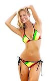Ingear Women 2 Piece Tie Dye Triangle/String Swimsuit