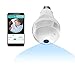 360 Degree Panoramic Light Bulb WiFi Security Camera, BESDERSEC HD 960P Wireless Camera for Home Baby Pet Monitor Remote Viewing Camera Night Vision Motion Detection Wireless Camera 2.4GHz