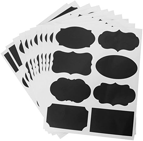 AKOAK 80 Pcs Large Removable Chalkboard Labels,Chalk Makers Erasable,Perfect for Jars and Canisters