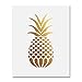 Pineapple Gold Foil Art Print Small Poster Tropical Chic Metallic Poster Modern Wall Art Gold Decor 5 inches x 7 inches B18