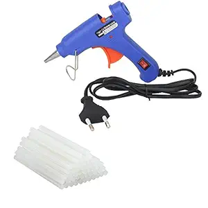 W WADRO Fiber Blue 40 Watt with On Off Switch Indicator and 30 Transparent Glue Sticks