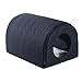 PawHut Dome Heated Cat House Portable and Waterproof Pet Shelter for Kitty in Winter, Black