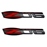 Corvette C6 Z06 Chevy Emblems Matte Black 2005-2013, Free Objects In Mirror Are Loosing Stickers Included