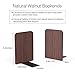 T ATHINK Walnut Wood Bookends, Heavy Duty Desktop Rustic Book Ends Stand Shelves Support Tons of Books, Nonskid