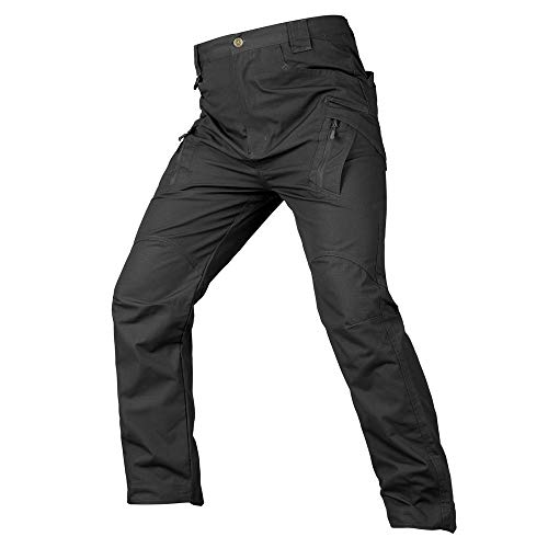 Edenun Men's Casual Tactical Plus Size S-5XL Outdoors Work Trousers Work Activewear Cargo Pants with Pocket Black