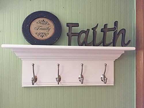 Wall Coat Rack Fancy Mantel Coat Rail 30" with Crown Molding