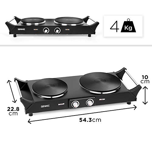 Duronic Hot Plate HP2BK TableTop Cooking 2500W Black Steel