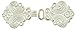 Ornate Matte Silver Finish Cloak or Cape Clasp