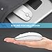 Type C Wireless Mouse, Jelly Comb Dual Mode 2.4Ghz Rechargeable Slim Wireless Mouse with Nano USB and Type C Receiver for PC Laptop, MacBook pro, MacBook air, iMac and More-MS05 (White and Silver)