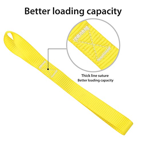 JCHL Soft Loop Tie Down Straps 1800Lbs Load Capacity, Tie Down Loops for Securing ATV UTV Motorcycles Scooters Dirt Bikes Lawn Garden Equipment yellow (8 Pack)
