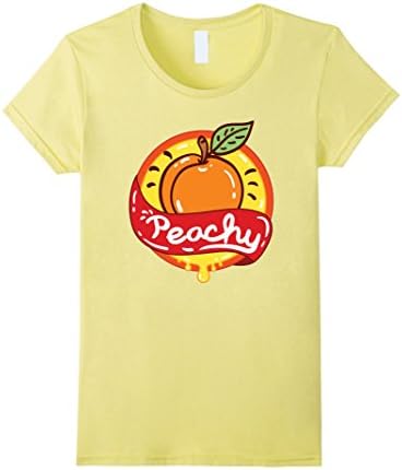 Womens Peachy - Cute Peach T-Shirt Medium Lemon