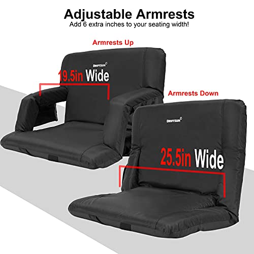 Driftsun Heated Stadium Seats for Bleachers with Back Support WIDE