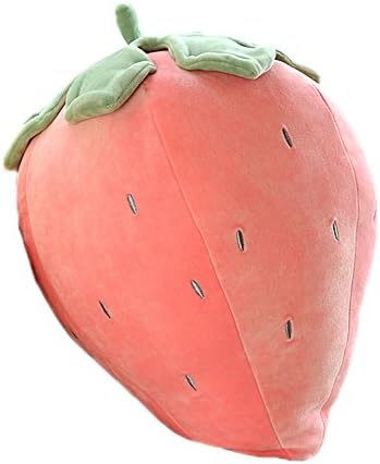 Creative Ins Cute Cuddly Simulation Strawberry Pineapple Plush Doll 3D Soft Stuffed Hugging Baby Play Toy Girl Sleeping Bolster Throw Pillow Bed Sofa Cushion Nursery Home Decor Gift Kids Girlfriend