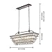 Jojospring Antique 6-light Rectangular Droplets Chandelier