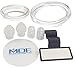MDF Instruments, Acoustica Lightweight Stethoscope for Doctors, Nurses, Students, Home Health Use, Adult, Dual Head, Pastel Blue Tube, Silver Chestpiece-Headset, MDF747XP03