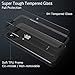 Ztotop Clear Hybrid Case for iPhone Xs Max 6.5-Inch 2018, Thin Tempered Glass Transparent Back Cover and Slim Silicone Rubber Bumper Frame Compatible Apple iPhone Xs Max - Matte Black Frame