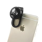 FEER New Universal 4-IN-1 Mobile Phone Camera Clip Lens, Special Effects Shots, Macro + 180 Degree Supreme Fish Eye + 0.67X Wide Angle + 0.4X Wide Lens, With A Clamp and A Free Flannelette Bag