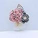 Flonding Rose Wedding Wrist Corsage and Boutonniere Set Party Prom Hand Ribbon Flower Suit Decor (Champagne Pink)