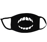 Super Hunter Outdoor Protective Cartoon Teeth Cotton Face Mouth Mask Suitable for Adults