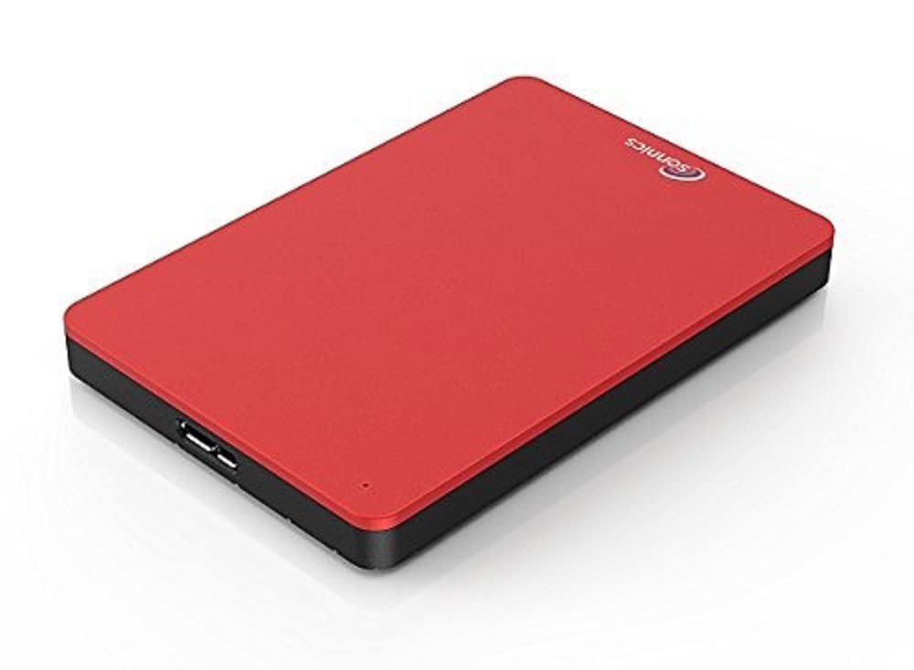 Sonnics 160GB Red External Portable Hard drive USB 3.0 super fast transfer speed for use with Windows PC, Apple Mac, Smart tv, XBOX ONE and Android TV Box FAT32