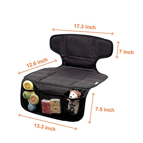 INFANZIA Car Seat Protector Thick Padding Protection for Child Cars Seats, Dog Mat, Auto Seat Cover with Extra Storage Pocket Protect Leather Seats and Fabric Upholstery - Thumbnail 7