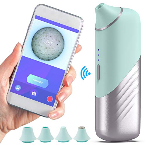 Visual Blackhead Remover，Pore Vacuum Blackhead Remover with Camera Rechargeable with 3 Speeds Adjustment and 4 beauty Heads Blackhead Suction Tool