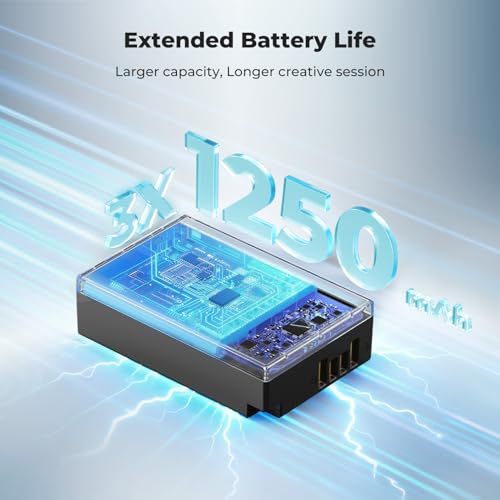 K&F CONCEPT 3-Pack LP-E17 Battery and Upgraded 3-Slot LCD Charger Compatible with Canon EOS R50 R100 RP R10 R8, Powershot V1, T8i T7i T6i T6s SL2 SL3 M3 M5 M6 200D 750D 760D 800D 8000D Camera