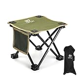 OPLIY Camping Stool, Folding Samll Chair Portable Camp Stool for Camping Fishing Hiking Gardening and Beach, Camping Seat with Carry Bag