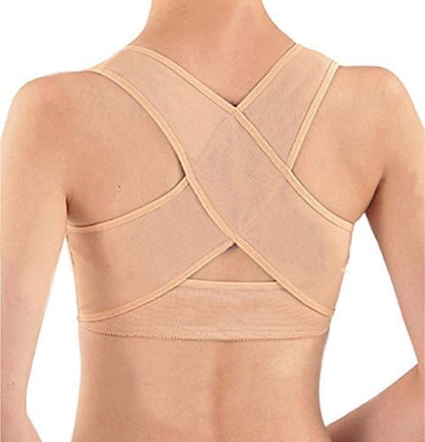 Chest Brace Up Prevent Humpback Correct Posture Corset Bra X Strap Vest (L(80-85CM), Beige)