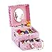 RR ROUND RICH DESIGN Kids Musical Jewelry Box for Girls with Drawer and Jewelry Set with Pretty Girl Theme - Beautiful Dream Tune Pink