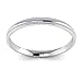 LANDA JEWEL Solid 14k White Rose Yellow Gold 2mm Light Court Shape Comfort Fit Polished Wedding Ring Milgrain Band