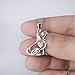 Angel caller Christmas Real Sterling Silver Cubic Zircon Cute Wolf Dog Pendant necklace Gift Box Chain (Wolf dog)