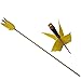 PG1ARCHERY Archery Target Flu-Flu Arrows, 6 Pack Traditional Wooden Arrow 4 Feathers Fletching for Practice Targeting Hunting Yellow