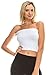 Kurve Women’s Strapless Tube Top - Medium Length Seamless Bandeau Stretchy Sexy Bra Tops, UPF 50+ (Made in USA), White, X-Small/Medium