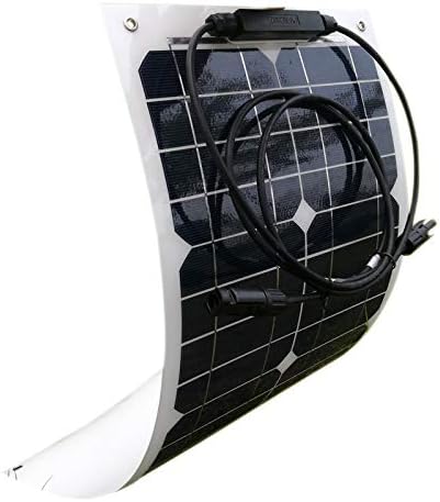 Hannsolar 25W 18V Lightweight Flexible Monocrystalline Solar Panel for 12V Charge Battery on Boats, Caravans, Motorhomes, Yachts, RVs