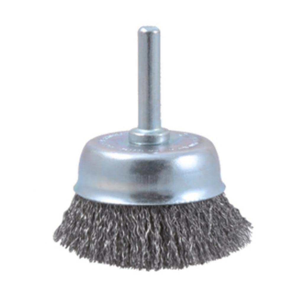 Osborn 0002930821 - Cepillo taza de acero latonado con vástago de 6 mm filamento de Ø 0.30 mm (50x15)