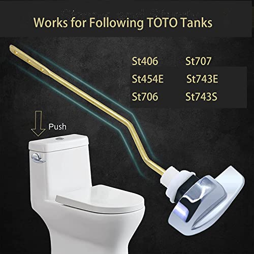 Toilet Trip Lever Replacement for TOTO THU068CP Tank Flush Lever for St454E, St743S, St406
