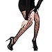 Sothread Women's Sexy High Waist Tight Sparkle Rhinestone Fishnet Stockings Pantyhose (Black).