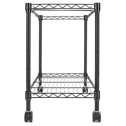 Metal Rolling Mobile File Cart,Single Layer File Frame, 23.6 x 12.6 x 18 Single Tier,Black,600x320xh460mm,for Classroom, Office, Living Room, Home Office Etc