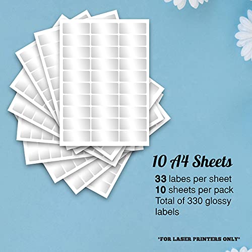Glossy Crystal Clear Address Labels for Laser Printer, 1" X 2 5/8" Self