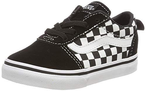 Vans Ward Slip-on Canvas Unisex Baby Sneaker, Schwarz Checkers Black True White Pvc, 18 EU