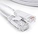TBMax Cat 6 Ethernet Patch Cable Flat 25ft,Fast Ethernet than Cat5e/Cat5 Bandwidth,Short Network Cat6 Cable Patch,25 ft Slim Internet Cable Computer/Gaming Ethernet Cord Snagless RJ45 Connectors White