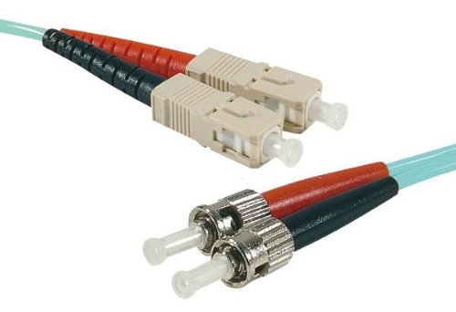 Connect 12 m OM4 50/125 SC/ST Fiber Duplex Patch Cord - Aqua