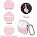 YUPING AirPods case Designed Separately Silicone Protective Cover,2 Anti-Lost Strap/2 Pairs of Ear Hooks/Airpods Watch Band Holder/Carabiner/Headphone Case Compatible for Apple AirPods(8 in 1)-Pinkthumb 2