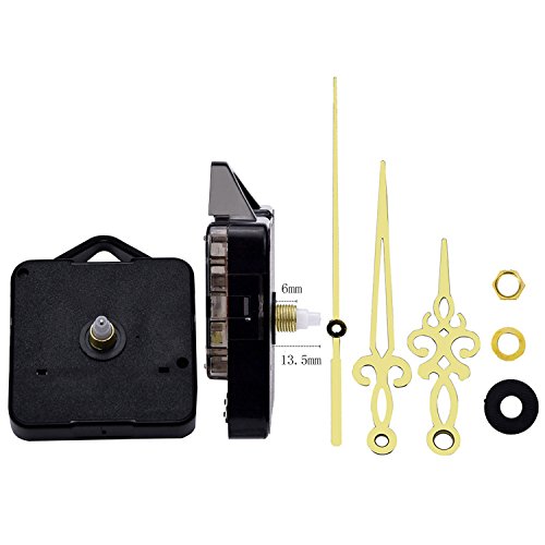 Mudder Quartz Wall Clock Movement Mechanism Golden Hands 3/ 25 Inch