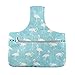 Unime Knitting Tote Bag Canvas Yarn Storage Organizer Bag for Knitting Needles, Yarn and Crochet Supplies (L16.5''×H9'') (Flamingo)