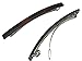 Parcelona French Twin Set of Skinny Long Black and Shell Brown Celluloid Hair Clip Barrette