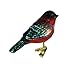 Old World Christmas Vermillion Flycatcher Glass Blown Ornament